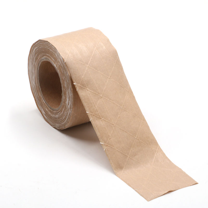One Carton MOQ Reinforced Water Activated Kraft Paper Tape Packaging Tape
