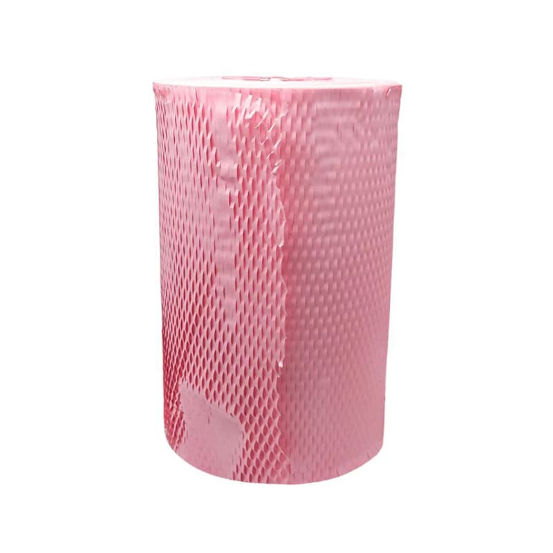 Custom Pink Honeycomb Kraft Cushioning Packing Paper